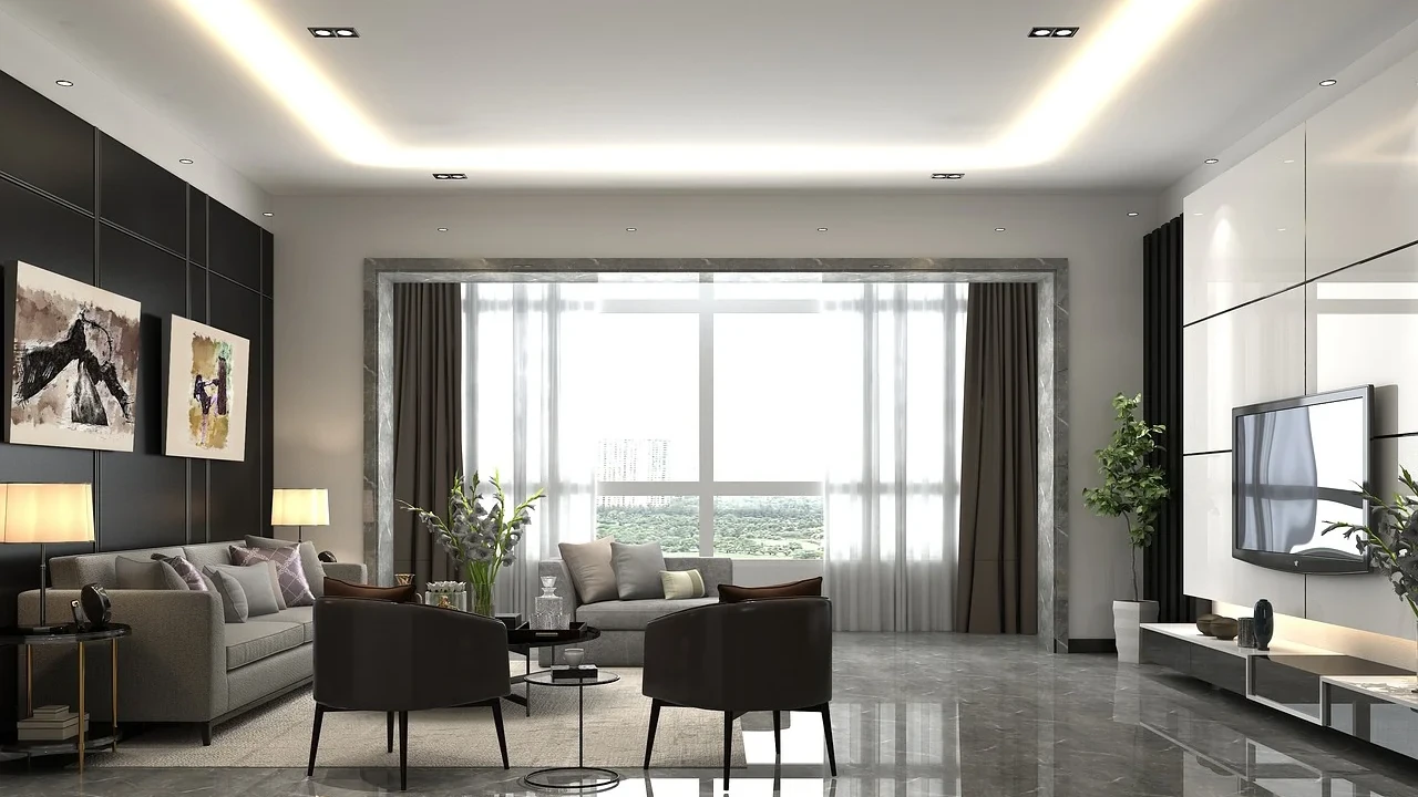 imagem de sala com gesso